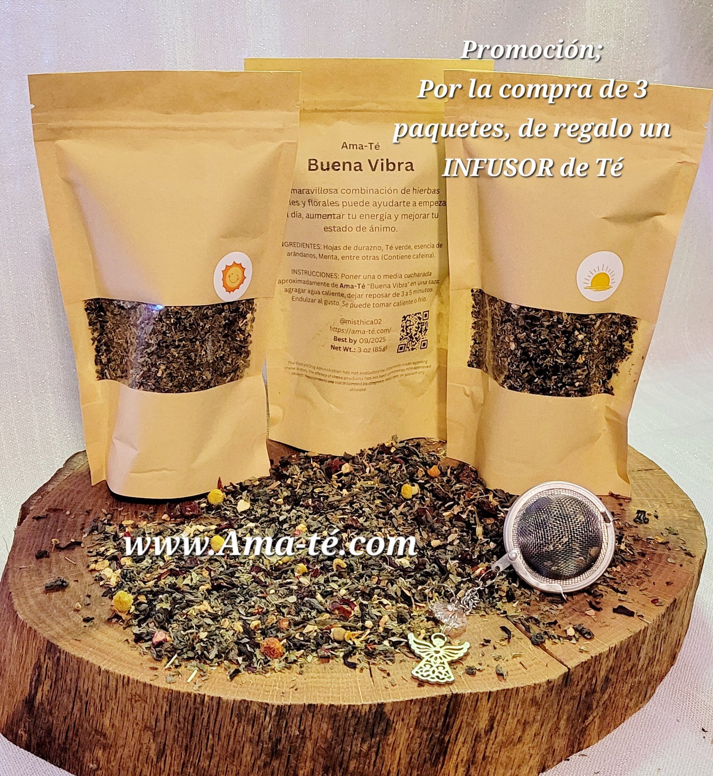 AmaTé « Buena Vibra » 3 Sacs | Tisane pour améliorer votre humeur