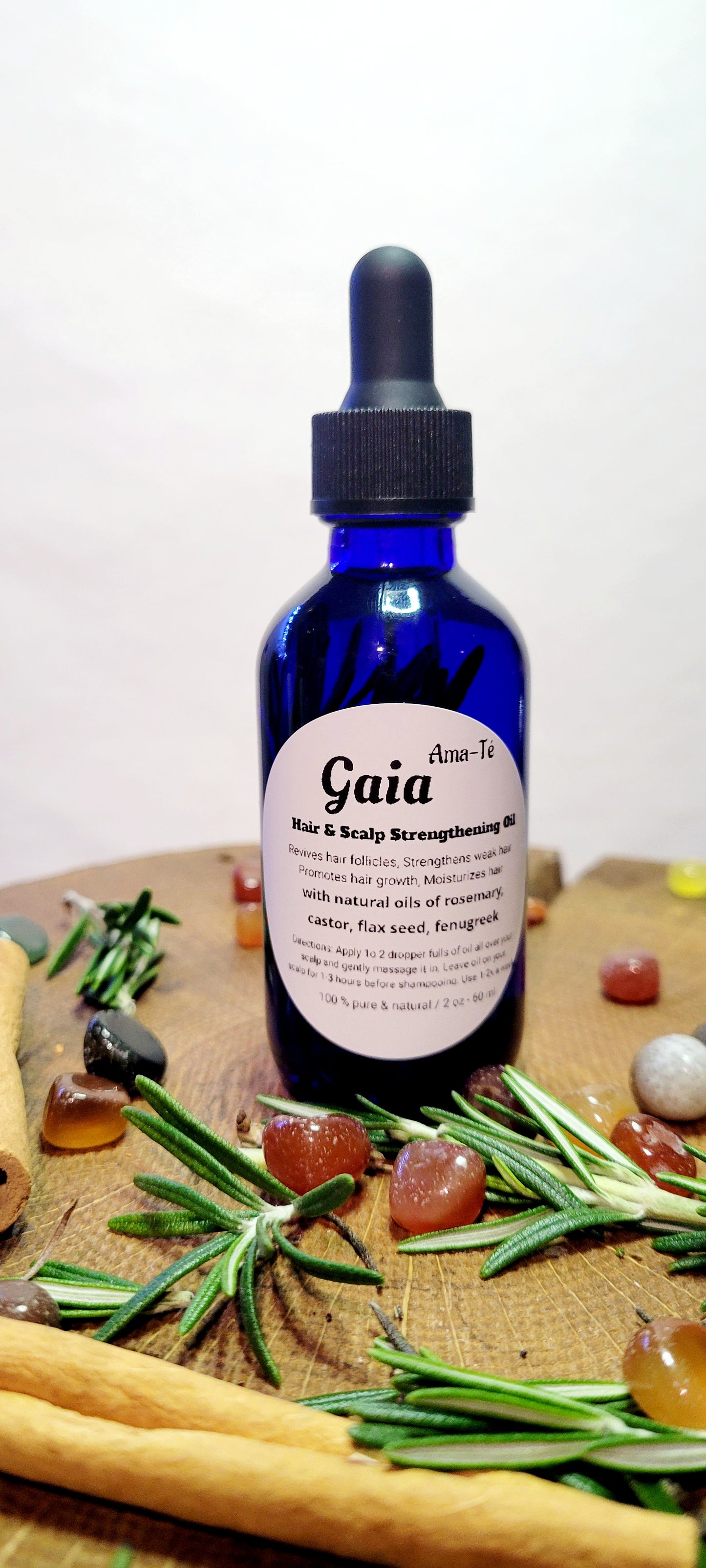 Huile Capillaire « Gaia » - Huile Fortifiante pour Cheveux et Cuir Chevelu