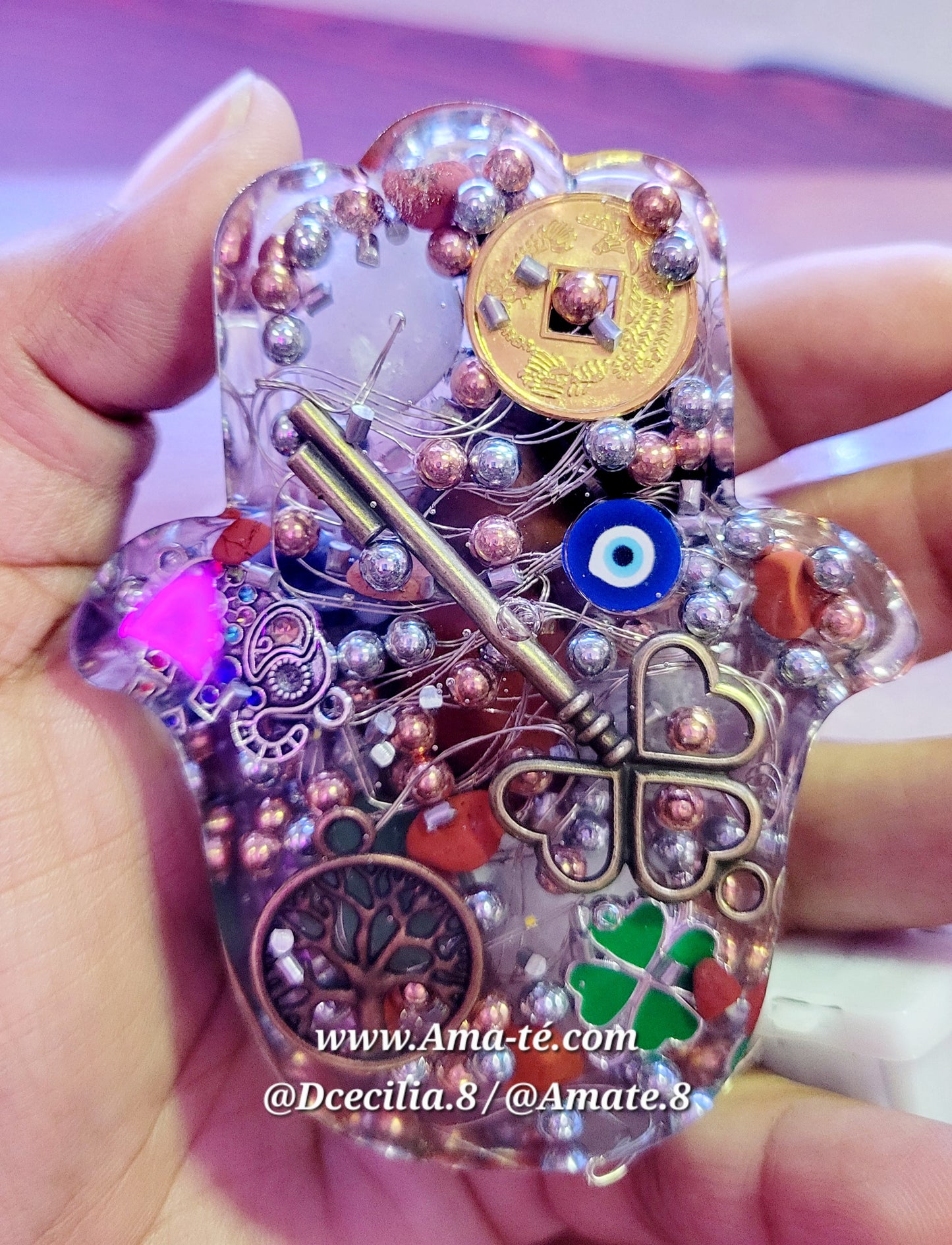 Orgonita Mano De Fátima | Hamsa Hand Orgonita