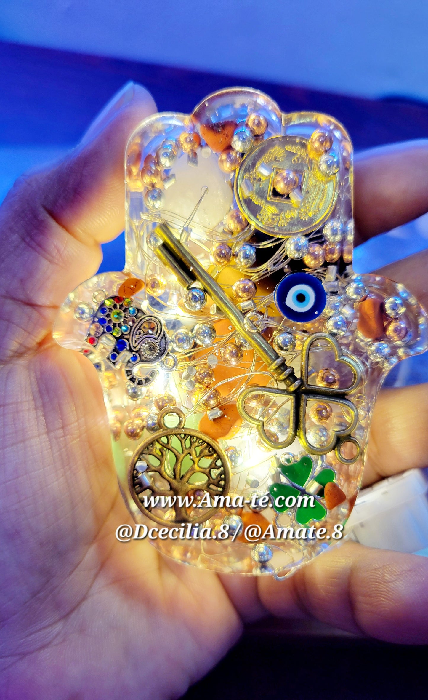 Orgonita Mano De Fátima | Hamsa Hand Orgonita