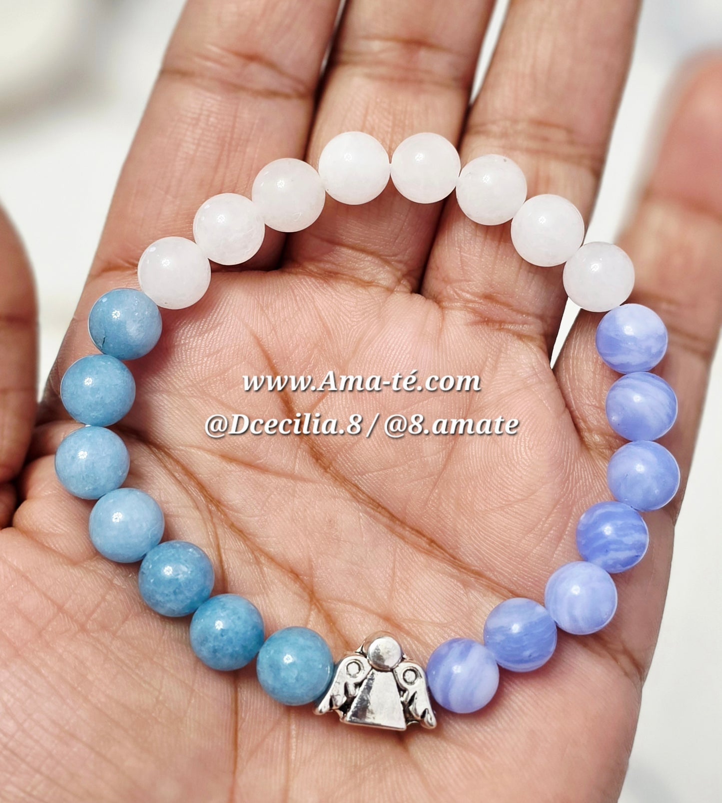 "Paz Espiritual" Pulcera De Cuarzos