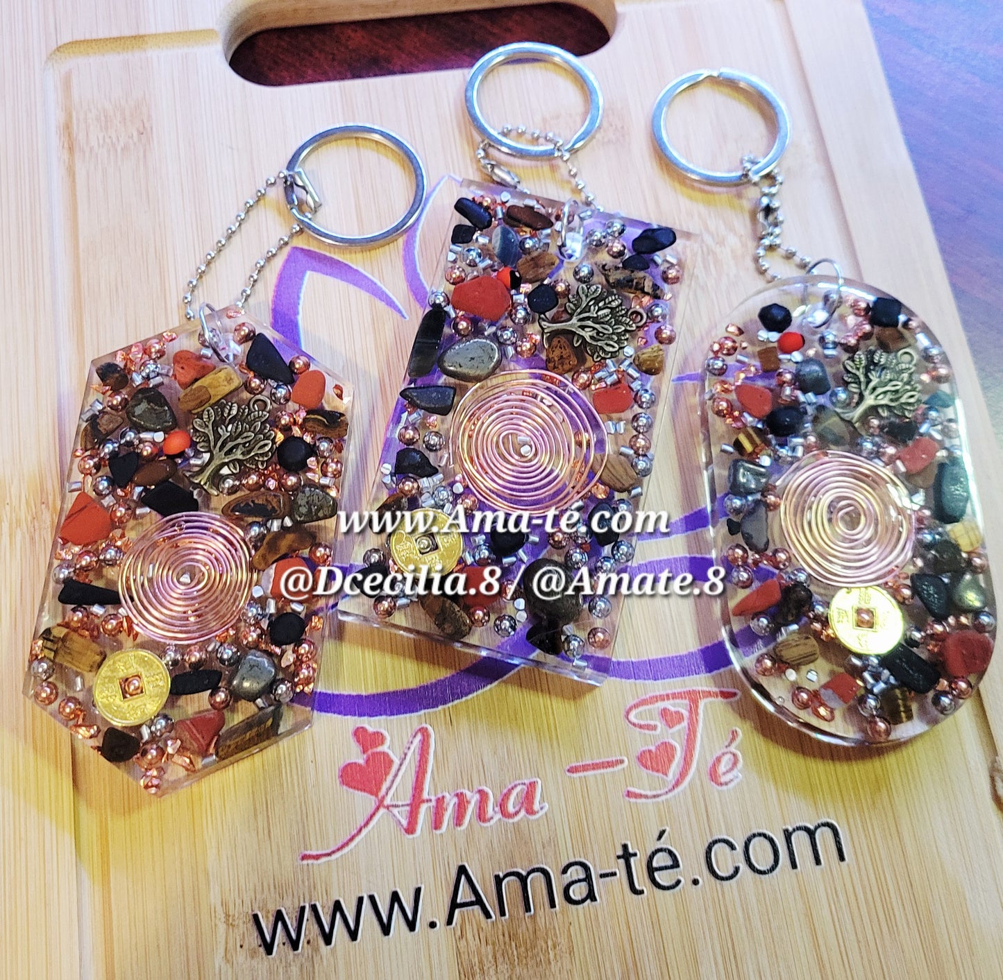 Llaveros Orgonita | Orgonite Keychain (random)
