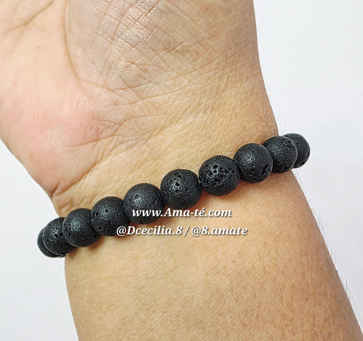 Pulcera Piedra Volcanoca y 7 Chakras | Lava Rock 7 Chakras Bracelet