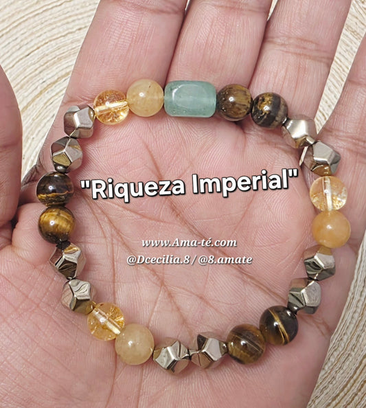 "Riqueza Imperial" Pulcera De Cuarzos