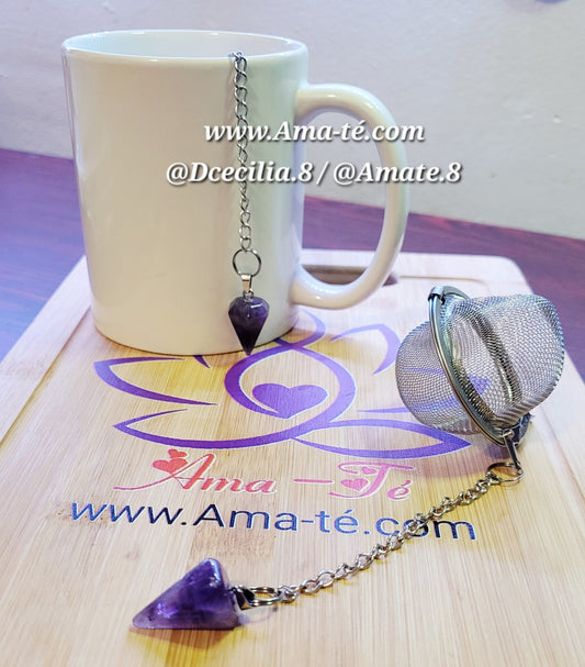 Difusor De Té Con Cuarzo Amatista | Amethyst Quartz Tea Diffuser